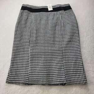 Cato Hounds Tooth Black White Straight Skirt Women's Size 16